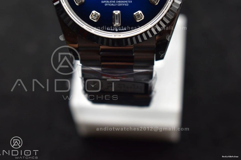 Weight) SS Best 677 Edition 36 QF V5 Dial DayDate on Diamond (Gain Steel FlexibleFit Blue Bracelet vr3255 President 904L 0918